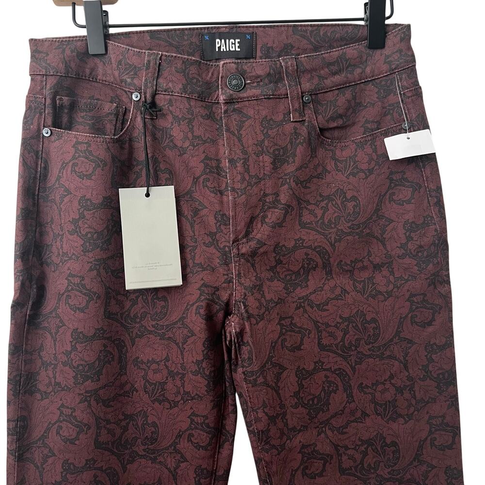 Paige High Rise Lou Lou Flare Jean In Cherrywood Paisley Multi Size 29 - Picture 5 of 16